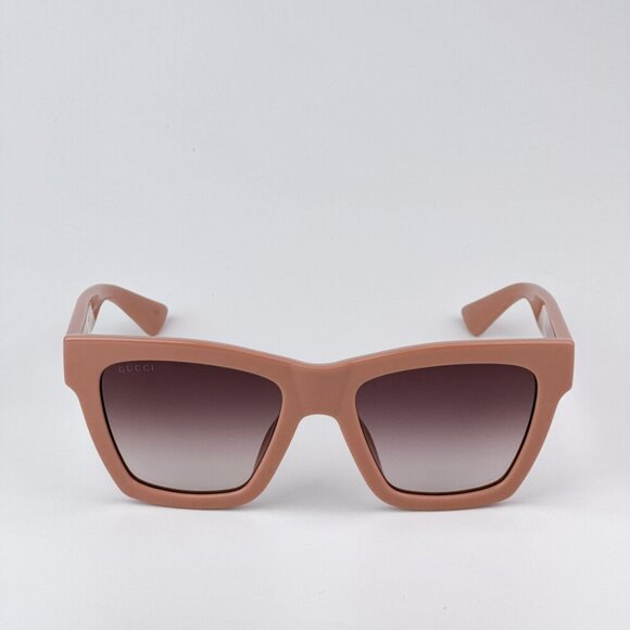 Gucci GG1714S 005 BRAND NEW Sunglasses Cloud Rose Pink Brown Gradient Women